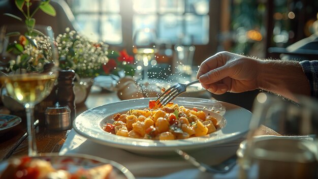 He finds a piece of glass in the pasta dish and writes a bad review. But the owner of the restaurant gets furious: "I